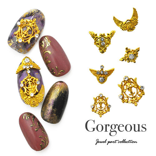 ネイルパーツ メタルパーツ ゴールドパーツ ネイルジュエリー ゴージャス | ネイル ジェルネイル パーツ ネイル用品 デコ ネイルジュエリー ゴールド ネイル工房 ネイルアート ネイルグッズ デコパーツ ジェルネイルアート メタル ジェル ジェルネイルパーツ