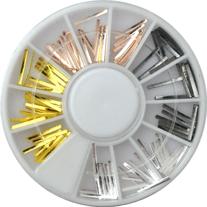 スタッズ ラインストーン お試しセット 4色 ロッド 棒 ケース付き |ネイル パーツ ジェル ネイルパーツ ネイル用品 スタッズ メタルパーツ ゴールド メタル ストーンセット ストーン セット ジェルネイル ネイル ネイル工房