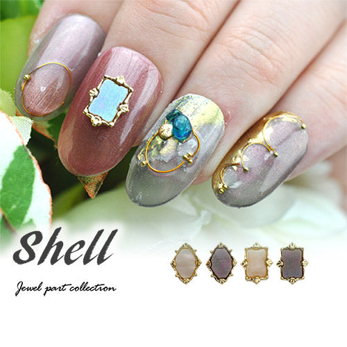 ネイルパーツ シェル ネイルパーツ 天然貝 シェル メタルパーツ | ジェルネイル ネイル パーツ ネイル用品 ジェル シェルパーツ ネイルジュエリー ストーン ジェルネイル用品 ネイル工房