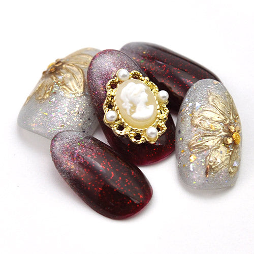 ネイルパーツ カメオ メ2個入 タルパーツ | ジェルネイル ネイル パーツ ジェル ネイル用品 ネイルジュエリー メタル ネイルアート ジュエリーネイル ネイルグッズ ネイル工房