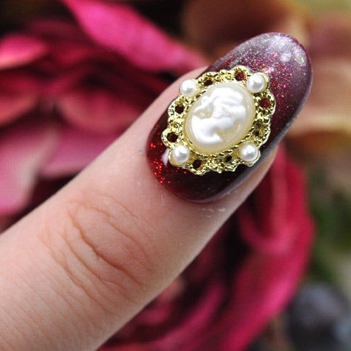 ネイルパーツ カメオ メ2個入 タルパーツ | ジェルネイル ネイル パーツ ジェル ネイル用品 ネイルジュエリー メタル ネイルアート ジュエリーネイル ネイルグッズ ネイル工房