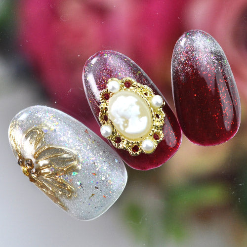 ネイルパーツ カメオ メ2個入 タルパーツ | ジェルネイル ネイル パーツ ジェル ネイル用品 ネイルジュエリー メタル ネイルアート ジュエリーネイル ネイルグッズ ネイル工房