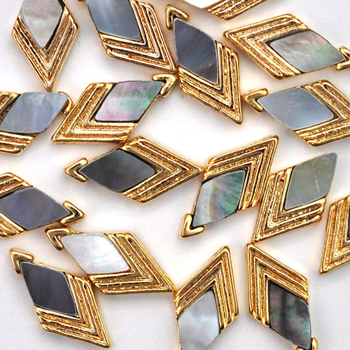 ネイルパーツ シェル ネイルパーツ 天然貝 ひし形 ランバス シェル メタルパーツ | ジェルネイル ネイル パーツ ネイル用品 ジェル シェルパーツ ネイルジュエリー ストーン ジェルネイル用品 ネイル工房