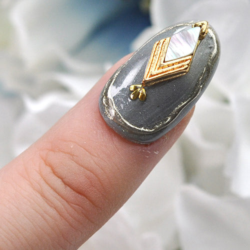 ネイルパーツ シェル ネイルパーツ 天然貝 ひし形 ランバス シェル メタルパーツ | ジェルネイル ネイル パーツ ネイル用品 ジェル シェルパーツ ネイルジュエリー ストーン ジェルネイル用品 ネイル工房