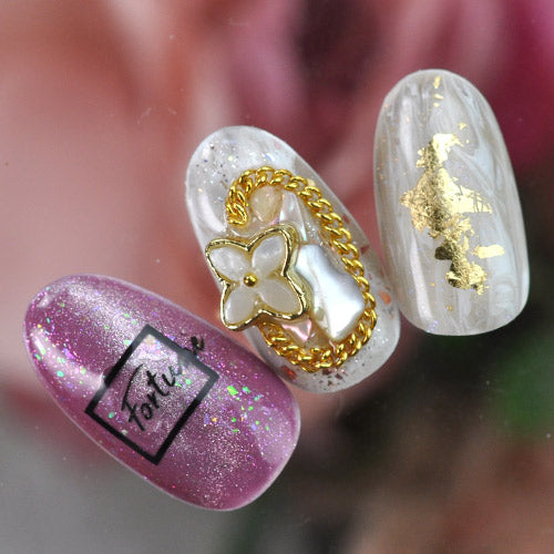 シェル風フラワー 3個入 メタルパーツ | ネイル ジェルネイル パーツ ネイル用品 デコ ネイルジュエリー ネイルパーツ ネイルアート ネイルグッズ ジェルネイルアート デコレーション ジェル ジェルネイルパーツ ジェルネイル用品 ネイル工房