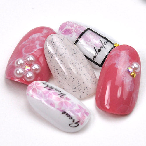 さくらネイルシール フラワー ピンク ネイルシール 極薄 桜 バー スティック 棒 半透明 ネイルアート ネイルシール | ネイル シール ネイル用品 デコ 花 フラワー 花柄 ネイルグッズ ジェルネイル ジェルネイル用品 ネイルパーツ デコシール ネイル工房 貼るだけ