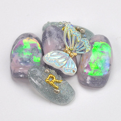 蝶々 羽が動く ジルコニア 立体 メタルパーツ ネイルジュエリー ネイルパーツ うるうる 偏光パール 蝶 アート ネイルアート | ジェルネイル ネイル パーツ ジェル ネイル用品 メタル デコパーツ ジュエリーネイル ゴールドパーツ ジェルネイルパーツ ネイル工房