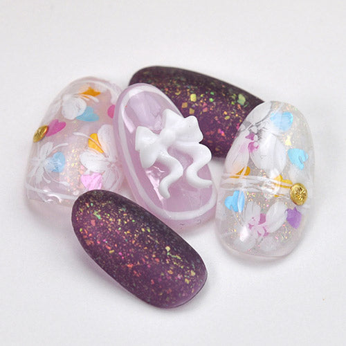 リボン ホワイト 5個入 シリコン or プラスチック リボンパーツ ネイルジュエリー ネイルパーツ | ジェルネイル ネイル パーツ ジェル ネイル用品 メタル デコパーツ ジュエリーネイル ジェルネイルパーツ ネイル工房