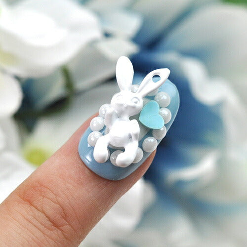 うさぎ ホラー ドクロ 3個入 メタルパーツ ネイルアート ネイルジュエリー ジェルネイル アニマル | ネイル パーツ ネイルパーツ ジェル ネイル用品 デコ メタル ジュエリーネイル ネイルグッズ ジェルネイルパーツ ネイル工房