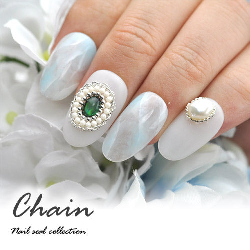 お試しセット 12格 チェーン ネイルパーツ メタルパーツ ネイルアート | ジェルネイル ネイル パーツ セット ジェル ネイル用品 フレーム ネイルジュエリー デコ メタル カーブ ゴールドパーツ | パーツセット ネイル工房