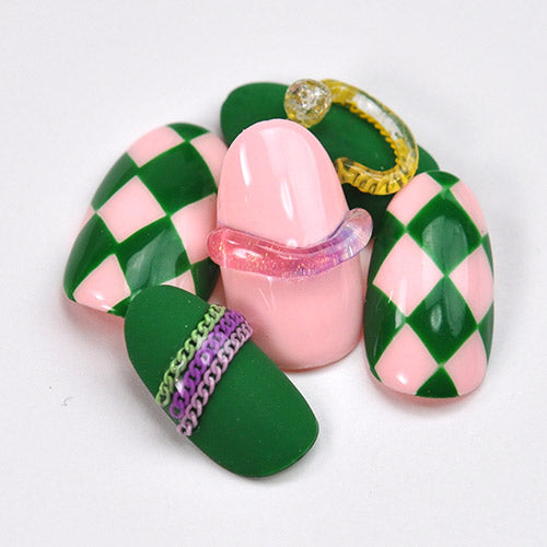 お試しセット 12格 チェーン ネイルパーツ メタルパーツ ネイルアート | ジェルネイル ネイル パーツ セット ジェル ネイル用品 フレーム ネイルジュエリー デコ メタル カーブ ゴールドパーツ | パーツセット ネイル工房