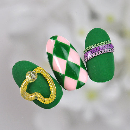 お試しセット 12格 チェーン ネイルパーツ メタルパーツ ネイルアート | ジェルネイル ネイル パーツ セット ジェル ネイル用品 フレーム ネイルジュエリー デコ メタル カーブ ゴールドパーツ | パーツセット ネイル工房