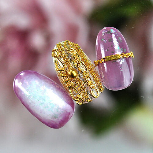 お試しセット 12格 チェーン ネイルパーツ メタルパーツ ネイルアート | ジェルネイル ネイル パーツ セット ジェル ネイル用品 フレーム ネイルジュエリー デコ メタル カーブ ゴールドパーツ | パーツセット ネイル工房