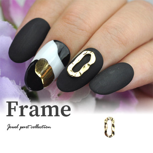 ネイルパーツ メタルパーツ フレーム 不規則 楕円 オーバル サークル ランダム | ネイル ジェルネイル パーツ ネイル用品 デコ ネイルジュエリー ゴールド ネイル工房 ネイルアート ネイルグッズ デコパーツ ジェルネイルアート メタル ジェル ジェルネイルパーツ