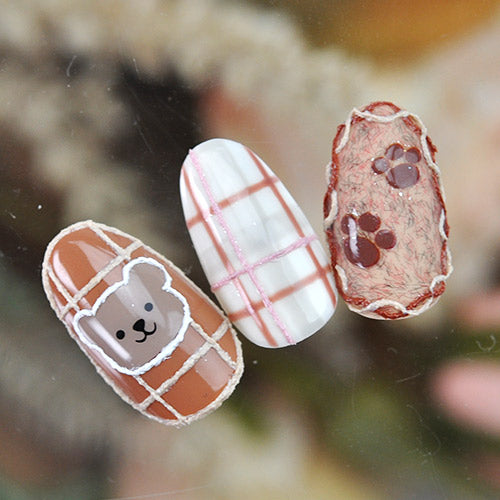 ネイルシール くま ベア テディベア アニマル 手描き かわいい | ジェルネイル ネイル ネイル用品 ジェル シール デコ用品 貼るだけ ジェルネイルシール ネイルアート ジェルネイルアート ネイルグッズ ネイル工房