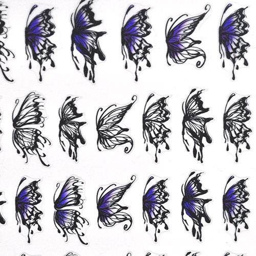 ネイルシール 蝶々 アゲハ蝶 ブラック ネイルアート| ネイル ジェルネイル ネイル パーツ ネイル用品 ネイルパーツ シール ジェル ジェルネイルシール 貼るだけ ネイルアートシール ネイル工房