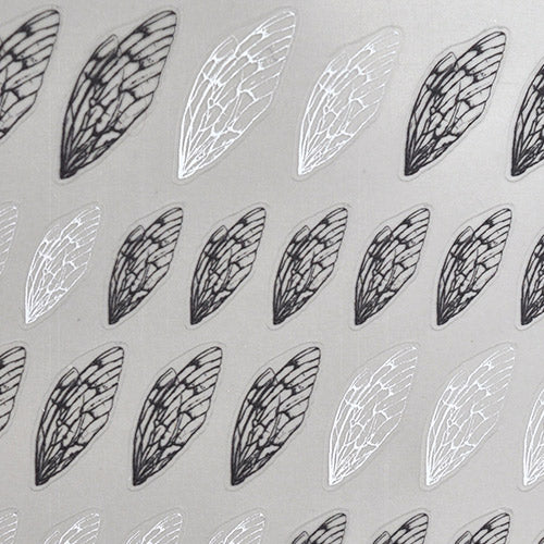 ネイルシール 蝶々 レース 白 黒 ホワイト ブラック 羽 フェザー ネイルアート | ネイル ジェルネイル ネイル パーツ ネイル用品 ネイルパーツ シール ジェル ジェルネイルシール 貼るだけ ネイルアートシール ネイル工房