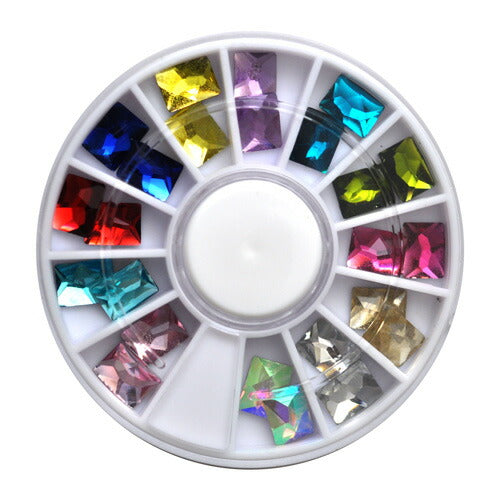 ネイルパーツ クリスタル製より透明度が高い!圧力 スクエア 四角 ( お試しセット ) | レジン ネイル用品 デコ ネイルジュエリー ネイルパーツ ネイルアート ジェル ジェルネイル用品 ネイル工房 ジェルネイル ネイルグッズ ジュエリー ネイル