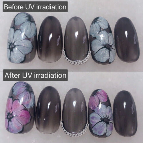 【10色セット】W効果ジェル UVチェンジ & マグネット 紫外線で色が変わるマグネットネイル カラージェル ジェルネイル 「self premium」| カラー ポリッシュ ネイルジェル アートジェル ジェルネイル用品 爪 カラージェルネイル ネイル工房 にわちゃん