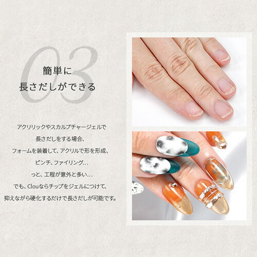 【Clouスターターセット】新発想ジェルでできたネイルチップ アセトンでオフするネイルチップ スターターキット セット ジェルネイルスターターキット ネイル ジェルネイル おうちネイル ネイル ネイル工房 にわちゃん