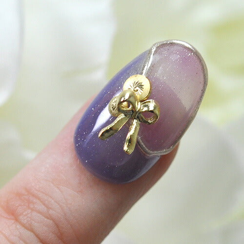 ネイルパーツ 5個 メタルパーツ フ 立体 3D リボン | ネイル ジェルネイル パーツ ネイル用品 デコ ネイルジュエリー ゴールド ネイル工房 ネイルアート ネイルグッズ デコパーツ ジェルネイルアート メタル ジェル ジェルネイルパーツ