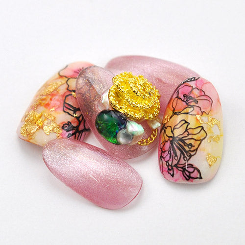 ネイルパーツ 3個 メタルパーツ 立体 フラワー 薔薇 ブリオン 3D ネイルパーツ | ネイル ジェルネイル パーツ ネイル用品 デコ ネイルジュエリー ゴールド ネイル工房 ネイルアート ネイルグッズ デコパーツ ジェルネイルアート メタル ジェル ジェルネイルパーツ