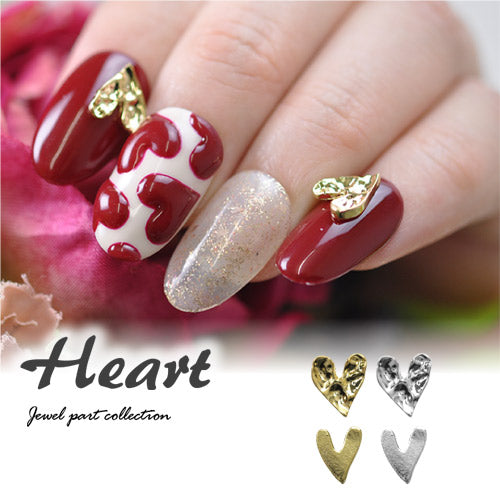 ネイルパーツ 5個 メタルパーツ ハートプレート 波紋 つるつる | ネイル ジェルネイル パーツ ネイル用品 デコ ネイルジュエリー ゴールド ネイル工房 ネイルアート ネイルグッズ デコパーツ ジェルネイルアート メタル ジェル ジェルネイルパーツ