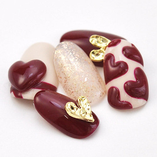 ネイルパーツ 5個 メタルパーツ ハートプレート 波紋 つるつる | ネイル ジェルネイル パーツ ネイル用品 デコ ネイルジュエリー ゴールド ネイル工房 ネイルアート ネイルグッズ デコパーツ ジェルネイルアート メタル ジェル ジェルネイルパーツ