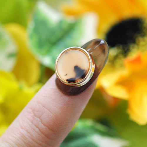 べっ甲 ボタン メタルパーツ 大きめのビジュー | ネイル パーツ ジェル ネイル用品 メタル ジュエリーネイル ビジュー ジェルネイルパーツ 宝石ネイル ジェルネイル用品