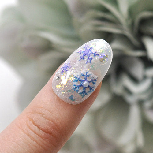 3D 雪 冬 結晶 ネイルシール | ジェルネイル ネイルシール ネイル ネイル用品 ジェル シール デコ用品 貼るだけ ジェルネイルシール チェック柄 ネイルアート ジェルネイルアート ネイル工房