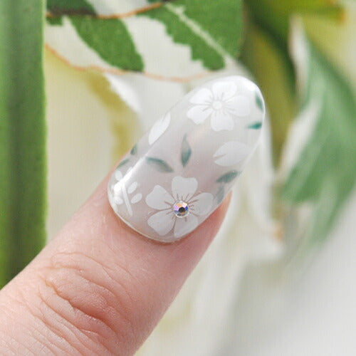 桜 さくら 春 ホワイト ネイルシール | ジェルネイル ネイルシール ネイル ネイル用品 ジェル シール デコ用品 貼るだけ ジェルネイルシール ネイルアート ジェルネイルアート ネイル工房