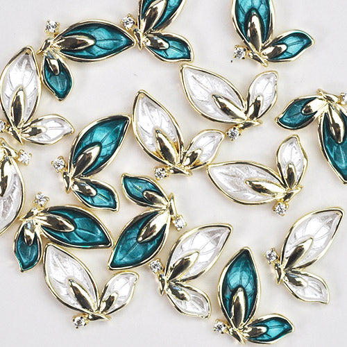 蝶々 2個入 パール メタルパーツ ネイルジュエリー ネイルパーツ 蝶 アート ネイルアート |ジェルネイル ネイル パーツ 花 ジェル ネイル用品 メタル デコパーツ ジュエリーネイル ゴールドパーツ ジェルネイルパーツ ネイル工房