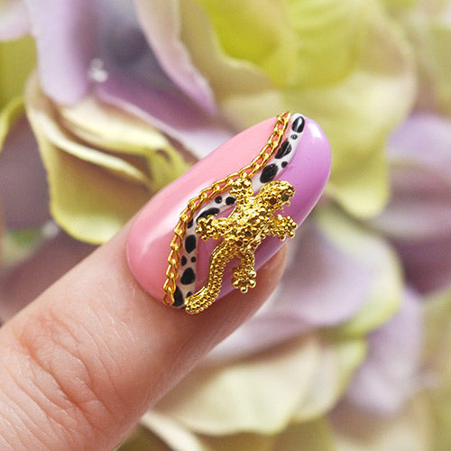 トカゲ ネイルパーツ メタルパーツ ネイルアート ネイルジュエリー ジェルネイル アニマル ハード 5個入 | ネイル パーツ ジェル ネイル用品 デコ メタル ジェルネイルパーツ ジュエリー とかげ ジェルネイル用品 デコパーツ アート セルフネイル セルフ