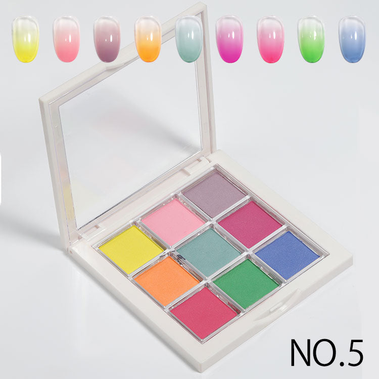 グラデーション 9色パレット アイシャドウパレット ミラーパウダー を超える自然派パウダー | ネイル ネイル用品 ラメ グリッター ミラーネイル メタリック パウダー ジェルネイル用品 カラーパウダー カラージェル カラー ミラー ネイル工房