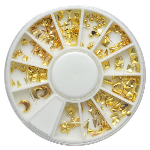 ジェルネイル・レジンの埋め込みに♪月や星入り★スタッズセット(お試し少量パック)|セット スタッズ レジン ネイル用品 ネイルジュエリー ネイルパーツ ネイルアート ジェルネイルアート ジェル ネイル ジェルネイル用品 ネイル工房