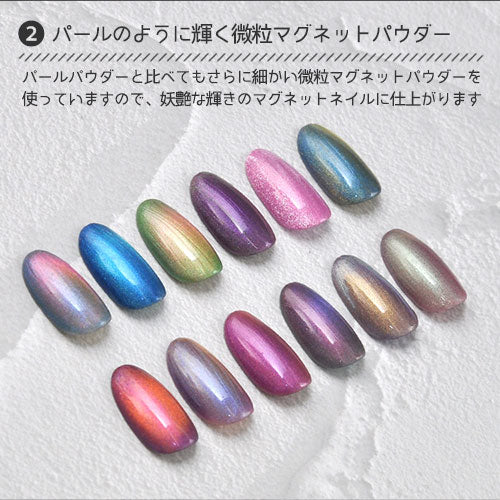 マグネットネイル 偏光マグネット カラーマグネット マグネット キャッツアイジェル 磁石 偏光パール カラージェル ジェルネイル カラー ポリッシュ ネイルジェル アートジェル ジェルネイル用品 爪 カラージェルネイル ネイル工房 にわちゃん