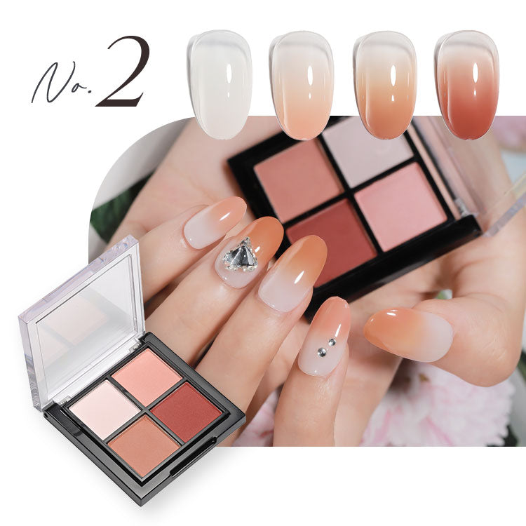 グラデーション 4色パレット アイシャドウパレット ミラーパウダー を超える自然派パウダー | ネイル ネイル用品 ラメ グリッター ミラーネイル メタリック パウダー ジェルネイル用品 カラーパウダー カラージェル カラー ミラー ネイル工房
