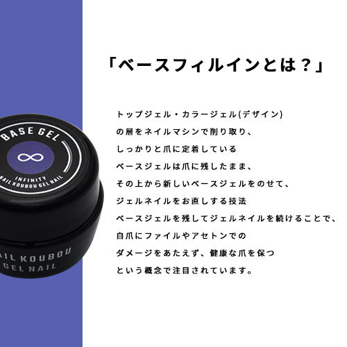 miniサイズ 5g フィルイン専用ベースジェル ベースジェル ベース インフィニティーベース | ジェルネイル ネイル クリアジェル ジェル ネイル用品 ベース クリア ジェルネイル用品 セルフネイル クリアージェル ネイル工房 にわちゃん