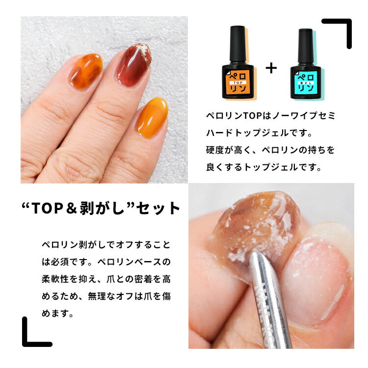 【ペロリン祭り】【おひとり様1セット限定】【送料無料1000円】【2本セット】ピールオフベースジェル“ペロリン”ベースに塗ってジェルネイルをするだけで剥がせる!ぺろりん剥がし|ジェルネイルベースクリアジェルネイルピールオフジェルジェルネイル工房