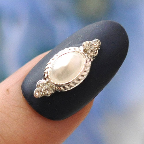 ネイルパーツ パール ネイルジュエリー 2個 フレーム | ネイル パーツ ネイル用品 ジェル レジン メタルパーツ ハンドメイド ジェルネイルパーツ パール ジェルネイル用品 ネイルアート アクセサリー ネイル工房