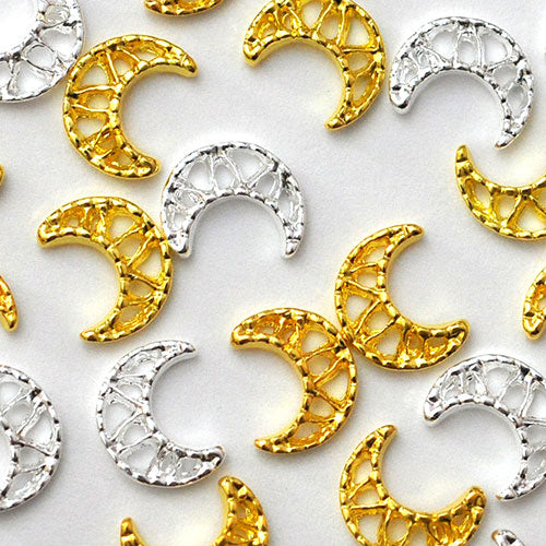 ネイルパーツ 5個 ( ゴールド / シルバー ) 月 星 ネイルジュエリー | ジェルネイル ネイル パーツ ジェル ネイル用品 メタルパーツ ハンドメイド デコ メタル ムーン ネイルアート ジュエリーネイル ネイル工房