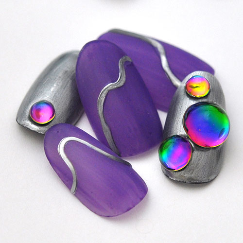 ラインストーン ラウンド レインボー ルース 乳白色 シャボン玉 クリスタル クリスタル製 ビジュー 宝石 ジェルネイル|ネイル ネイル用品 ジェル ストーン 石 セルフネイル パーツ ネイルパーツ ガラス セルフ ジェルネイル用品 ネイルストーン ネイル工房