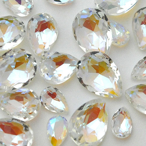 ラインストーン ティアドロップ オーロラ AB ルース クリスタル クリスタル製 ビジュー 宝石 ジェルネイル|ネイル ネイル用品 ジェル ストーン 石 セルフネイル パーツ ネイルパーツ ガラス セルフ ジェルネイル用品 ネイルストーン ネイル工房