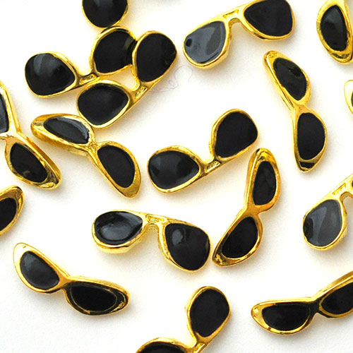 ネイルパーツ 3個 メタルパーツ サングラス 原宿系 めがね ネイルジュエリー | ジェルネイル ネイル用品 ジェル レジン メタルパーツ ハンドメイド パール ネイルジュエリー ネイル工房