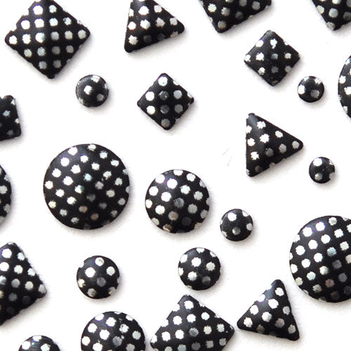 水玉 ドット スタッズ メタルスタッズ ラウンド 三角 四角 シルバー ブラック | ラインストーン ネイル ストーン スタッズ メタルパーツ ネイル用品 ネイルパーツ ネイルジュエリー ジェルネイル ジェル パーツ メタルスタッズ ネイルアート ネイル工房