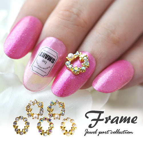 ネイルパーツ 2個入 フレーム 蝶々 リース ビジュー ネイルアート ネイルジュエリー ジェルネイル メタルパーツ | ネイル パーツ ネイルパーツ ジェル ネイル用品 ゴージャス ジュエリーネイル ネイルグッズ ネイル工房