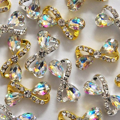 ネイルパーツ リボンジュエリー 2個 ネイルアート ネイルジュエリー リボン ジェルネイル メタルパーツ | ネイル パーツ ネイルパーツ ジェル ネイル用品 リボンモチーフ ハンドメイド デコ メタル ジュエリーネイル ネイル工房