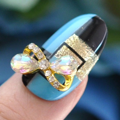 ネイルパーツ リボンジュエリー 2個 ネイルアート ネイルジュエリー リボン ジェルネイル メタルパーツ | ネイル パーツ ネイルパーツ ジェル ネイル用品 リボンモチーフ ハンドメイド デコ メタル ジュエリーネイル ネイル工房