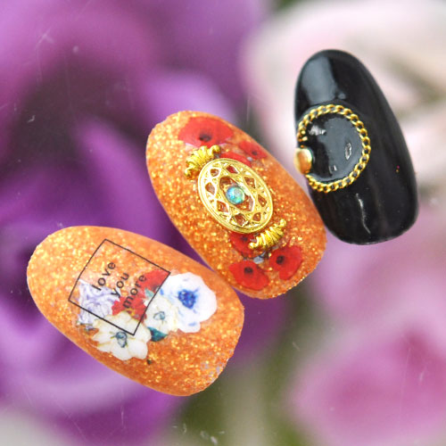 ネイルパーツ ( ゴールド / シルバー ) フレーム ダイヤモンド オーバル メタルパーツ ネイルパーツ ネイルアート ゴールド メタル デコ | ジェルネイル ネイル パーツ ジェル ネイル用品 ネイル工房