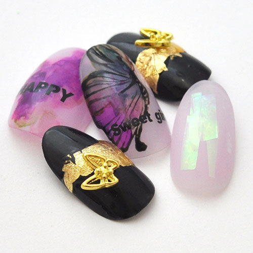 蝶々 メタルパーツ ネイルジュエリー ネイルパーツ ( ゴールド / シルバー ) 蝶 フラワーアート ネイルアート |ジェルネイル ネイル パーツ 花 ジェル ネイル用品 メタル デコパーツ ジュエリーネイル ゴールドパーツ シルバーパーツ ジェルネイルパーツ ネイル工房